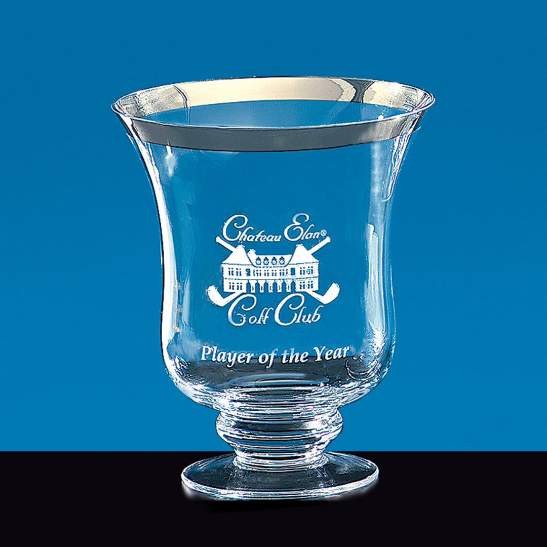 Crystal Medalist Vase w/Platinum Rim - Prize Possessions