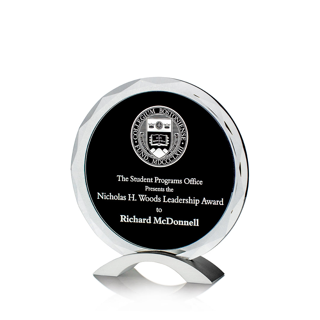 Round Black Crystal Award - Prize Possessions