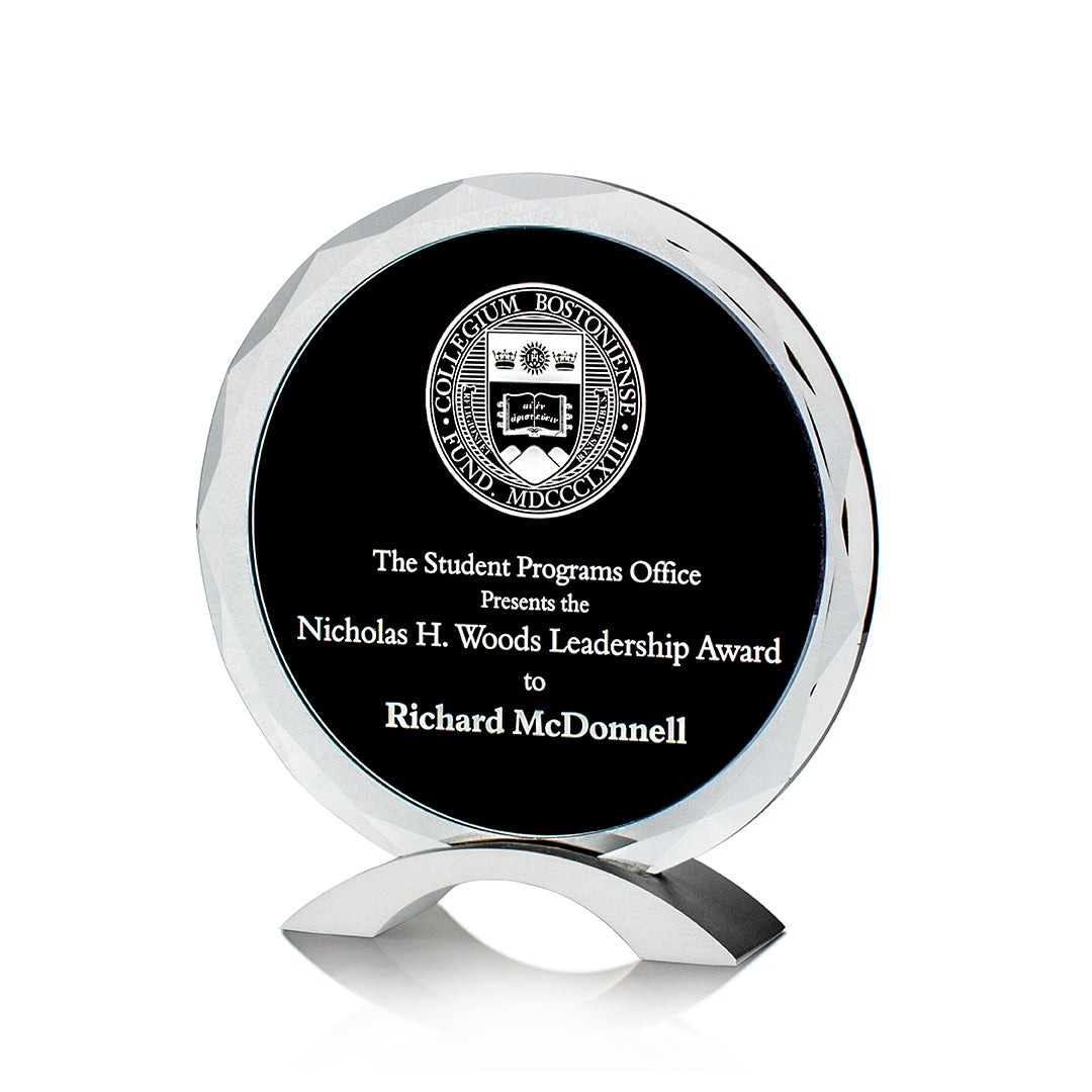 Round Black Crystal Award - Prize Possessions