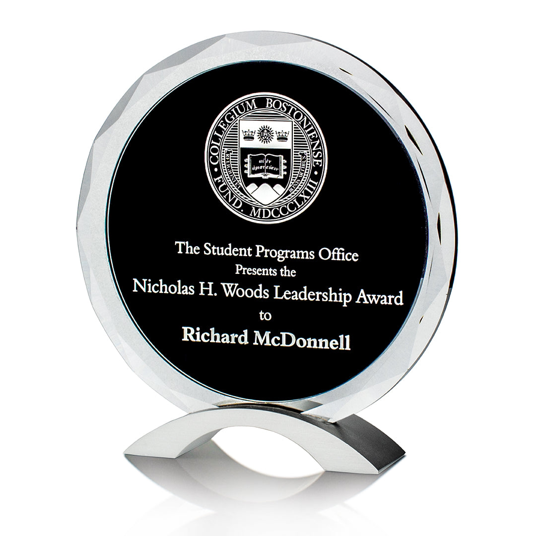 Round Black Crystal Award - Prize Possessions