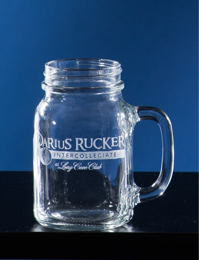 Glass Mason Jar Mug