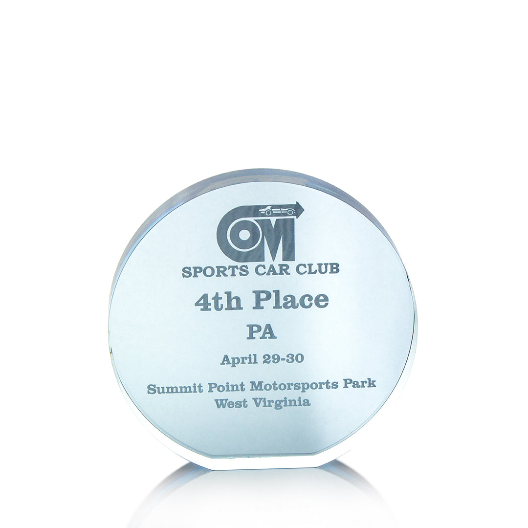 Acrylic Round Blue Award - Prize Possessions