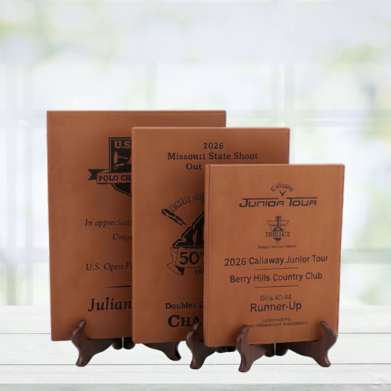 Caramel Leatherette Plaque