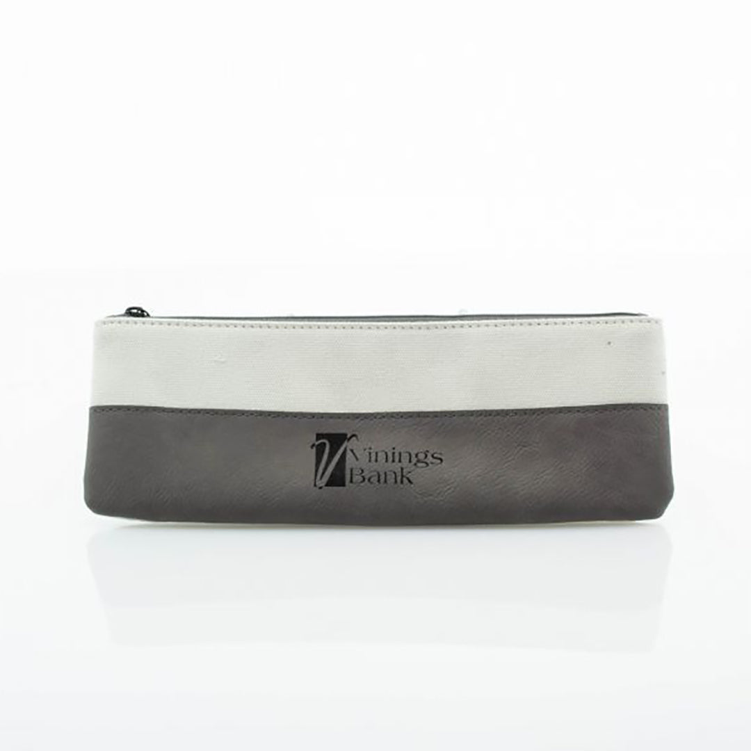 Grey Leatherette Canvas Pouch - Prize Possessions