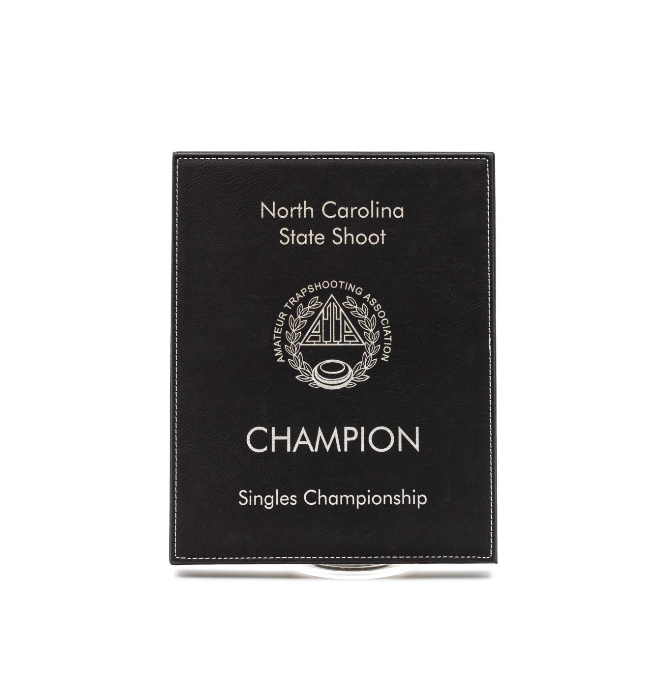 Black/Silver Leatherette Plaque - Prize Possessions