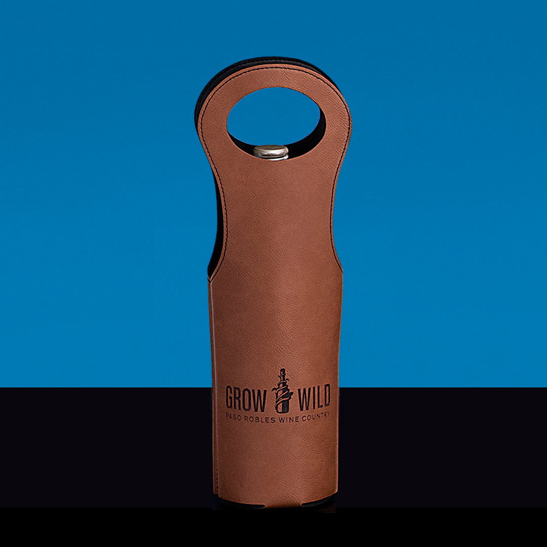 Caramel Leatherette Wine Holder - Prize Possessions