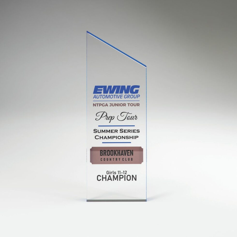 Acrylic Blue Edge Tower Award