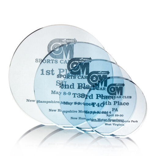 Acrylic Blue Round Award