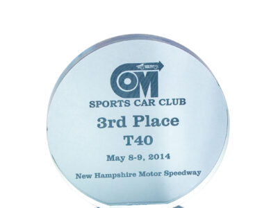 Acrylic Blue Round Award