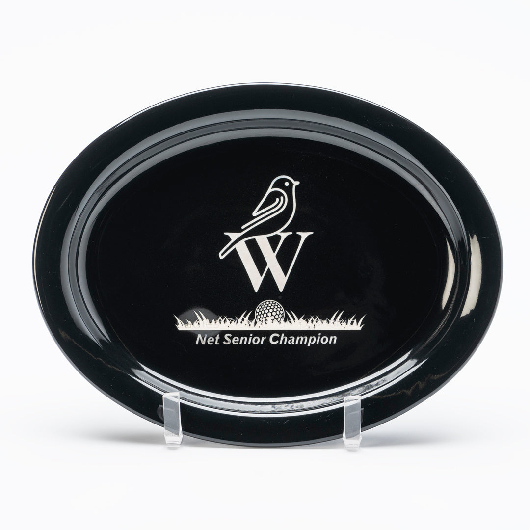 Ceramic Black Narrow Rim Platter