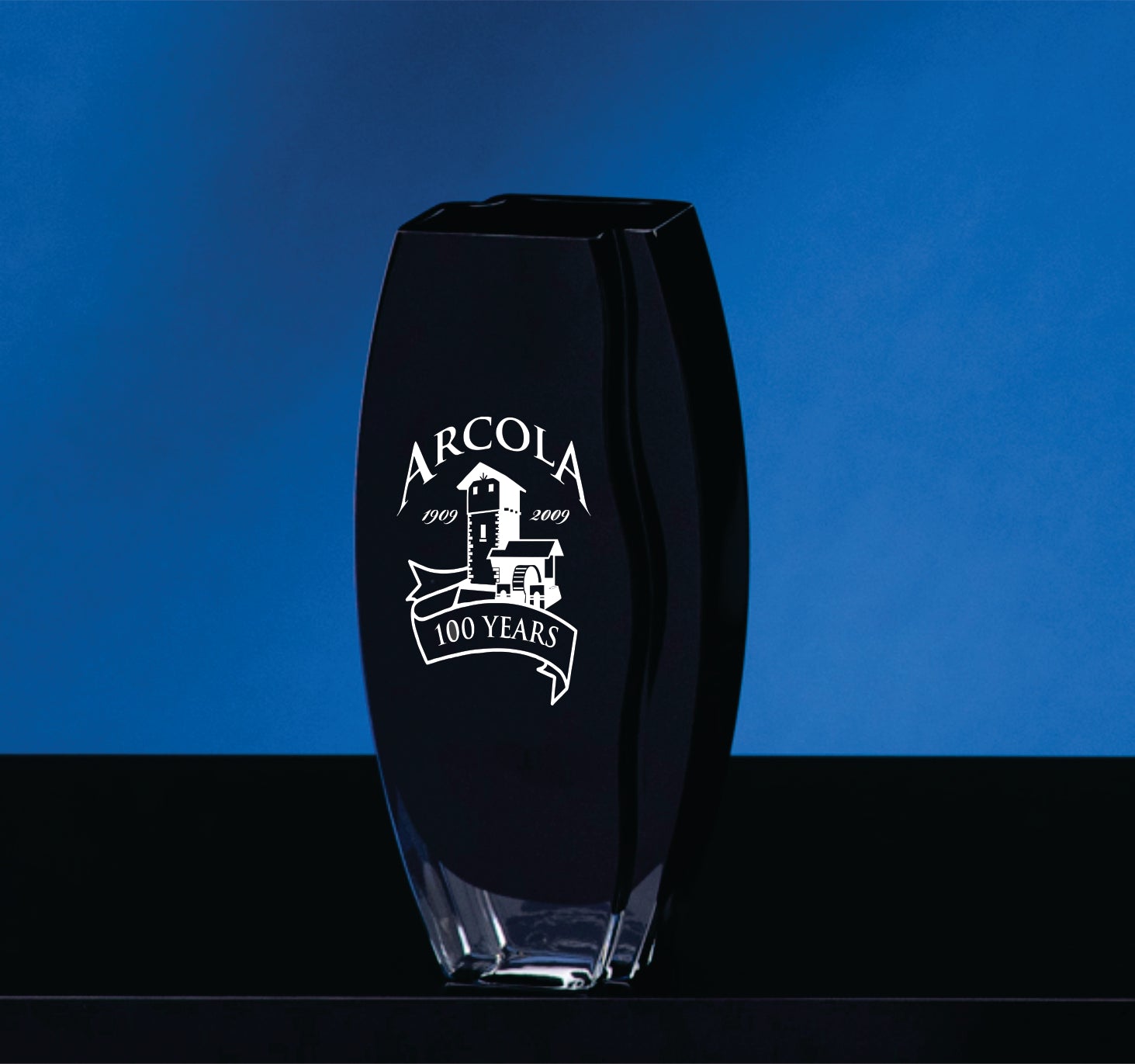 Ebony Double Panel Glass Vase