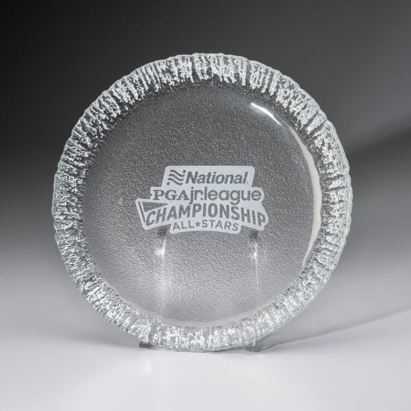 Glass Plate with Gold Trim