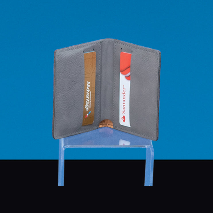 Grey Leatherette Wallet