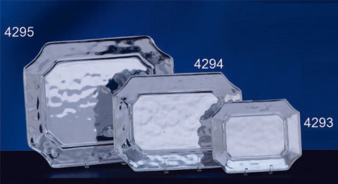 Hammered Pewter Rectangular Tray