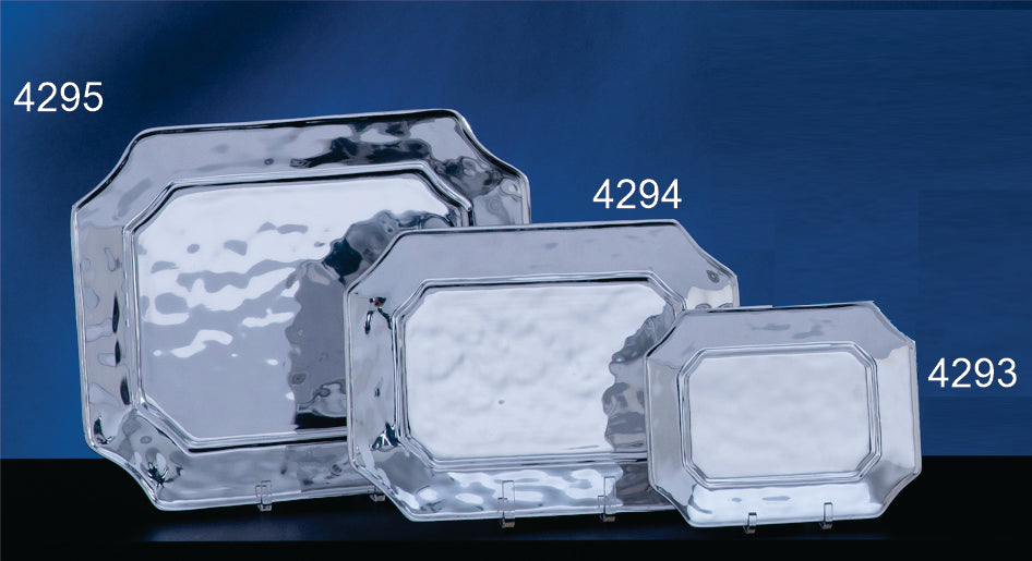 Hammered Pewter Rectangular Tray