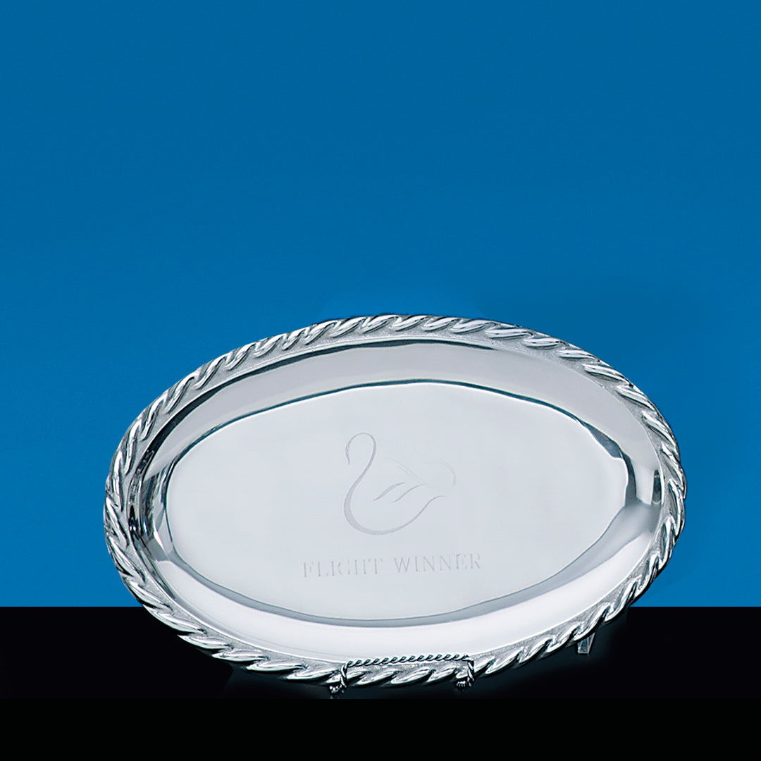 Oval Tray with Rope Trim