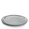 Pewter Oval Platter with Beaded Rim