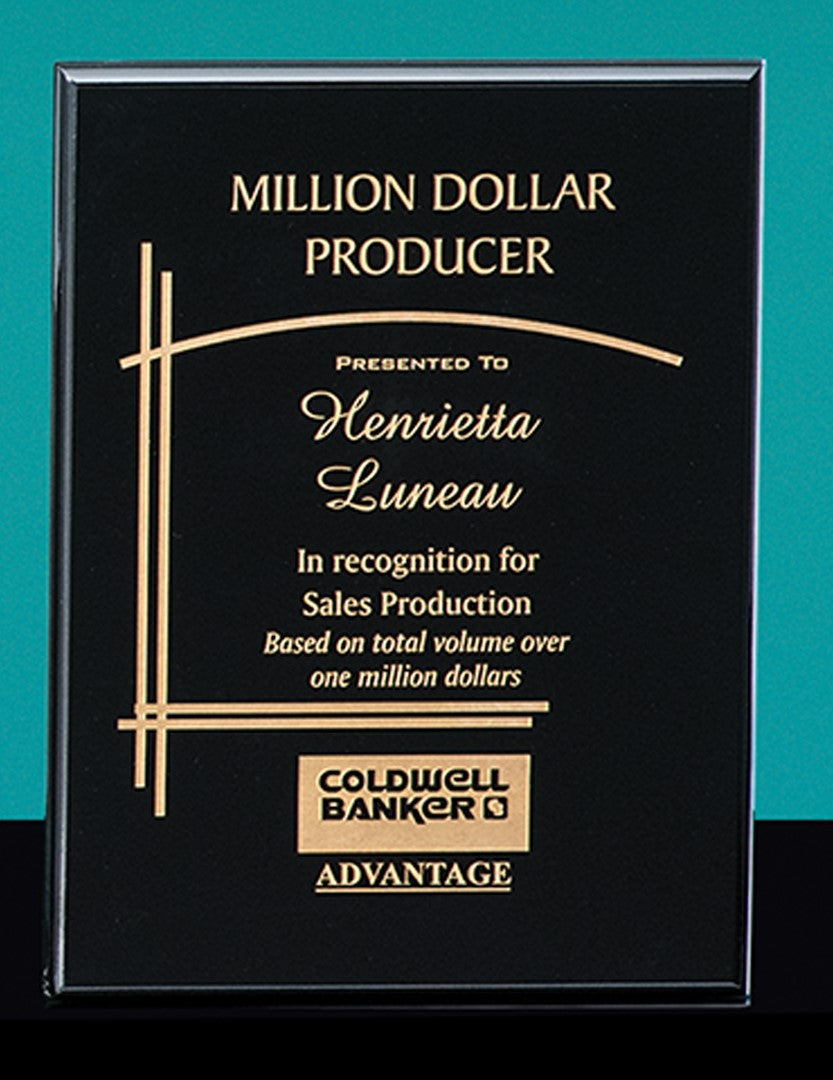 Piano Finish Black Plaque