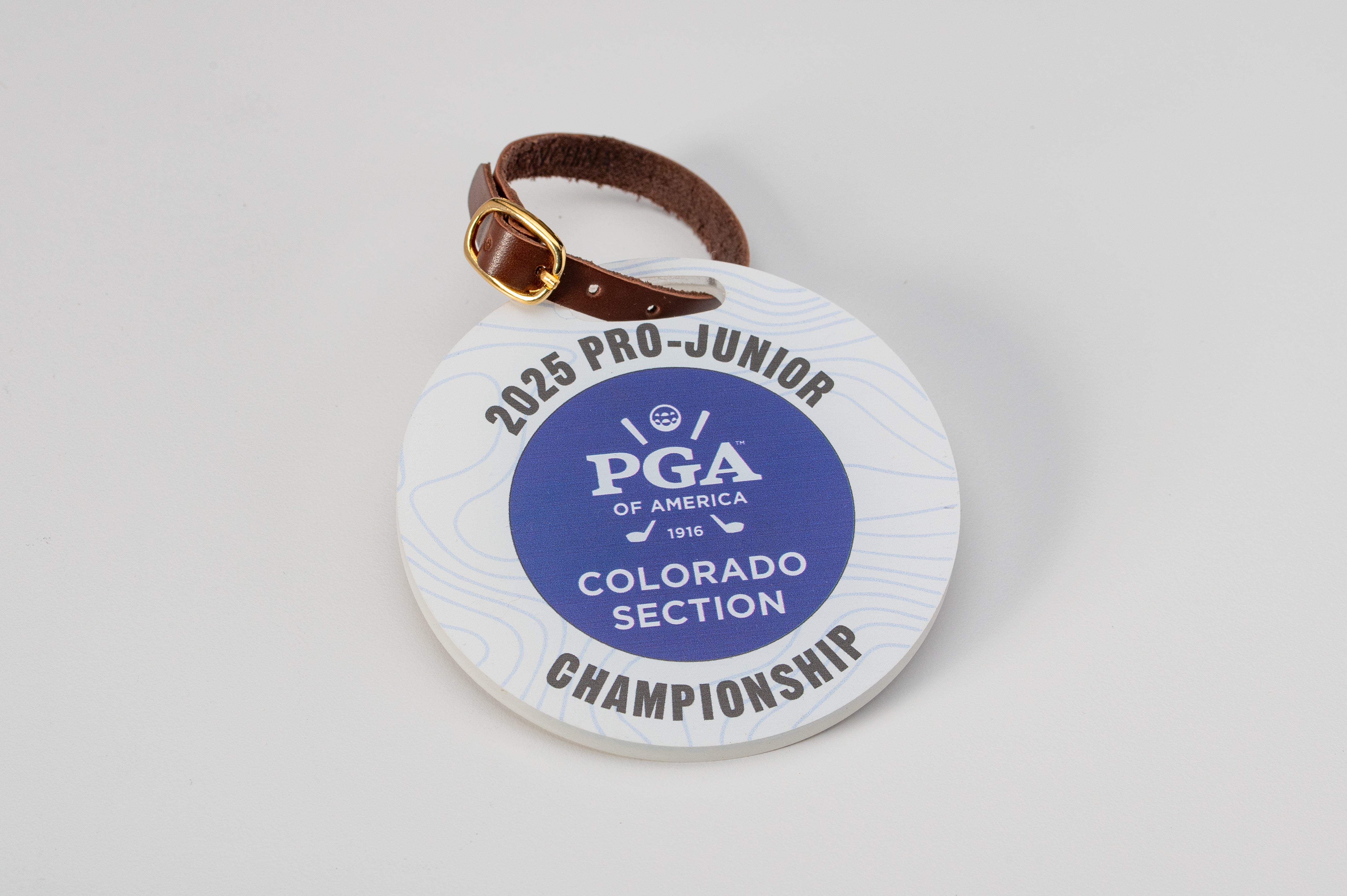 Round Bag Tag with Strap