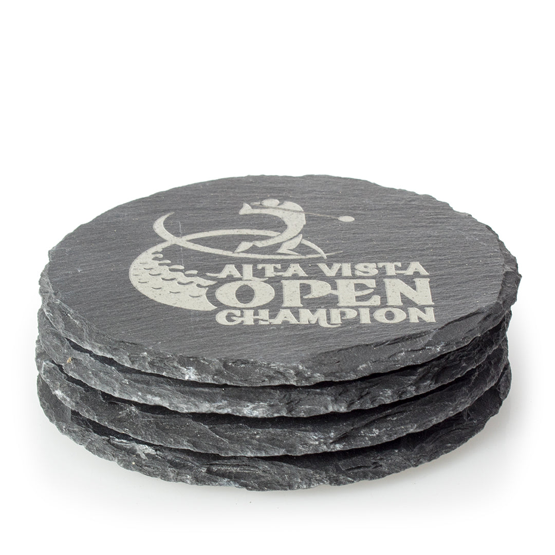 Round Slate Coaster (Set of 4)