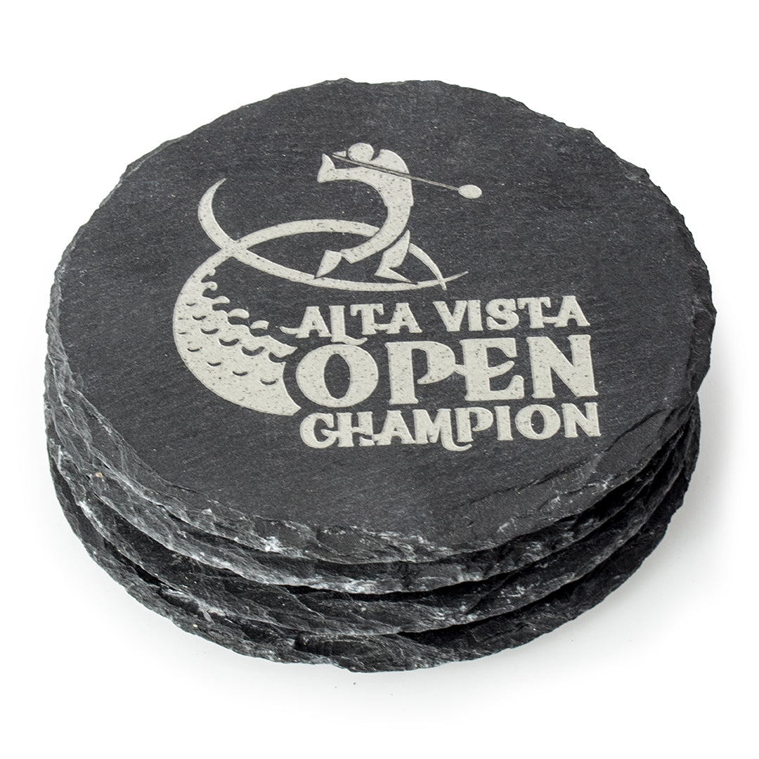 Round Slate Coaster (Set of 4)