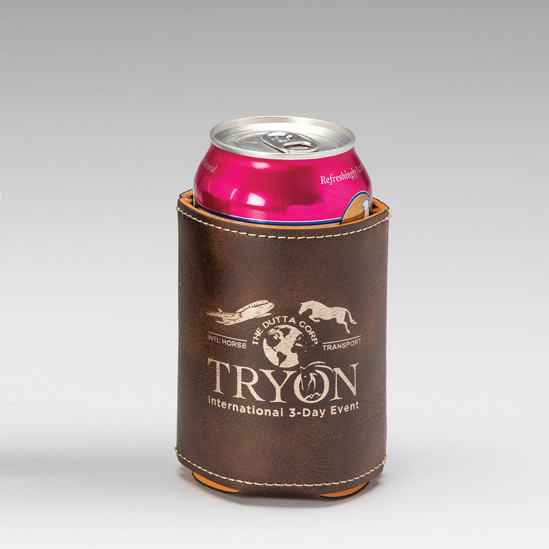 Rustic/Gold Leatherette Beverage Holder