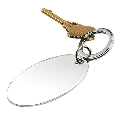 Silverplate Oval Keychain