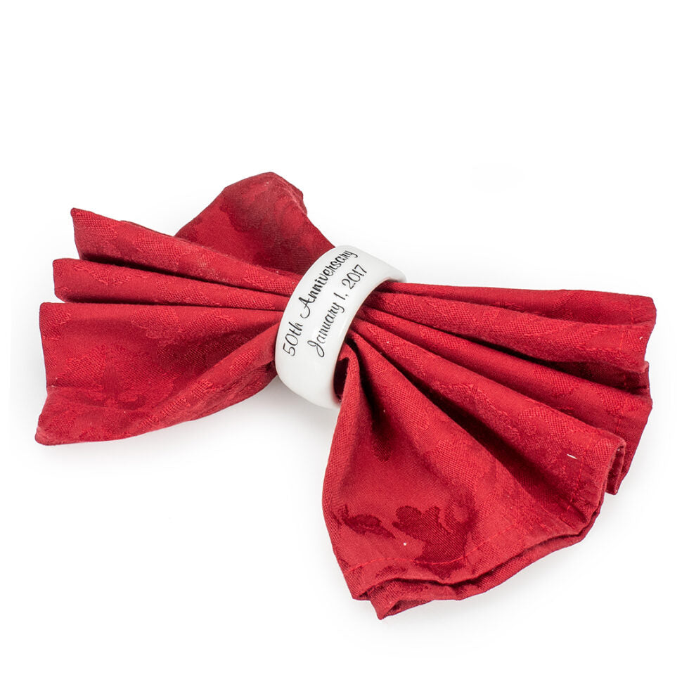 White Ceramic Napkin Ring