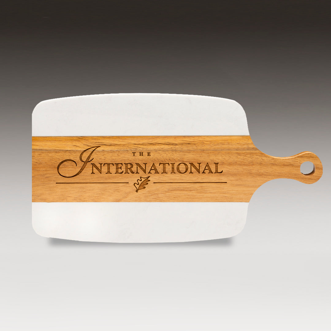 White Marble/Acacia Wood Board