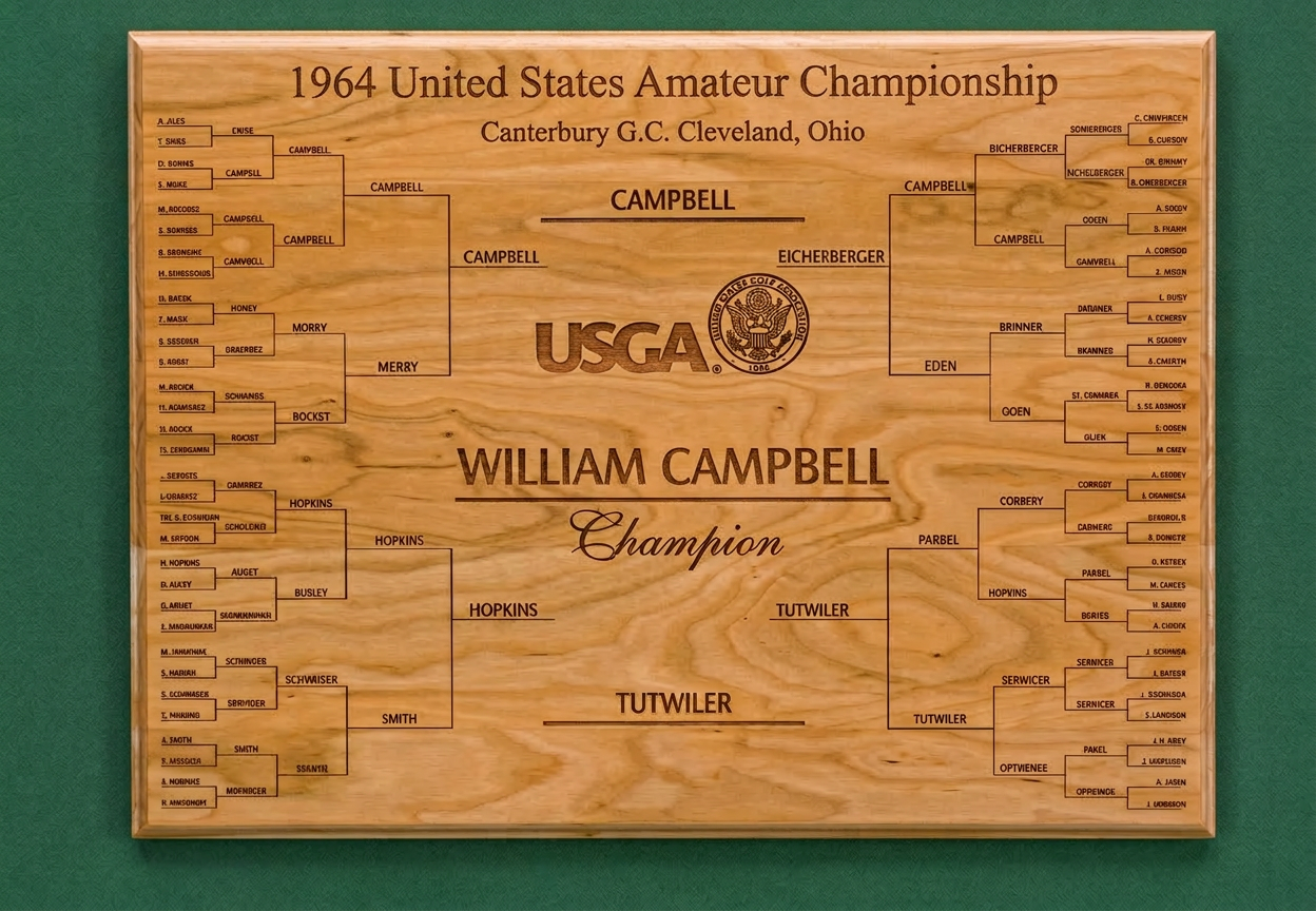 Wood Championship Plaque (Holds 64 Names)