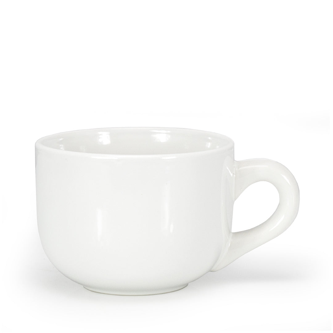 White Ceramic Latte Mug - S9726
