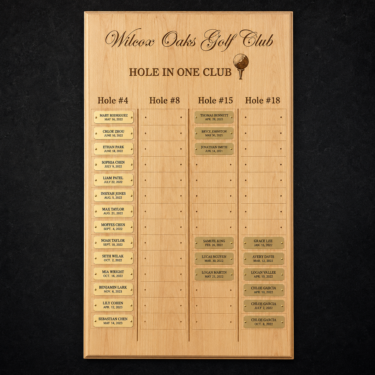 Wood Plaque (Individual Plates Additional)