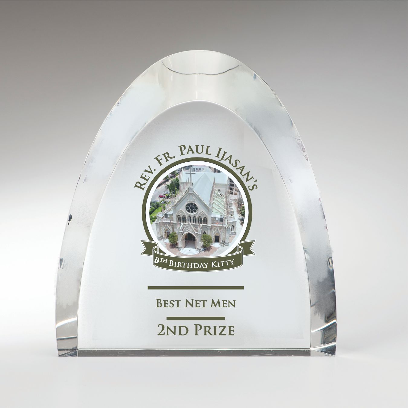 Optic Crystal Arch Award - Prize Possessions  