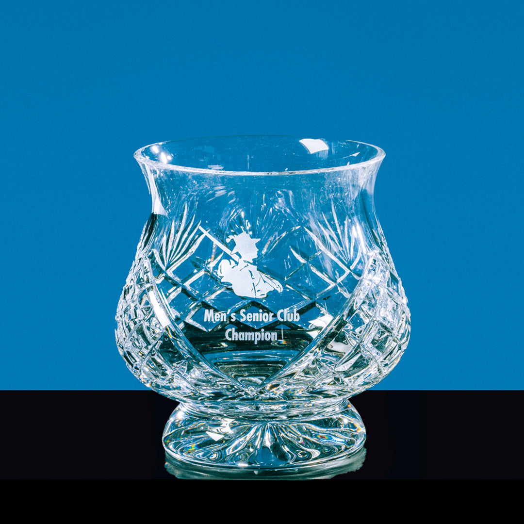 Crystal Short Hurricane Vase - Prize Possessions  