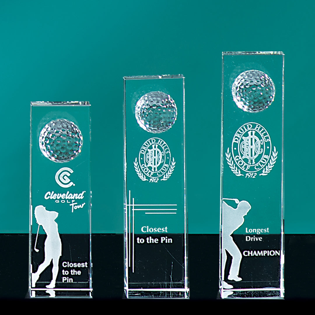 Crystal Golf Ball Obelisk - Prize Possessions  