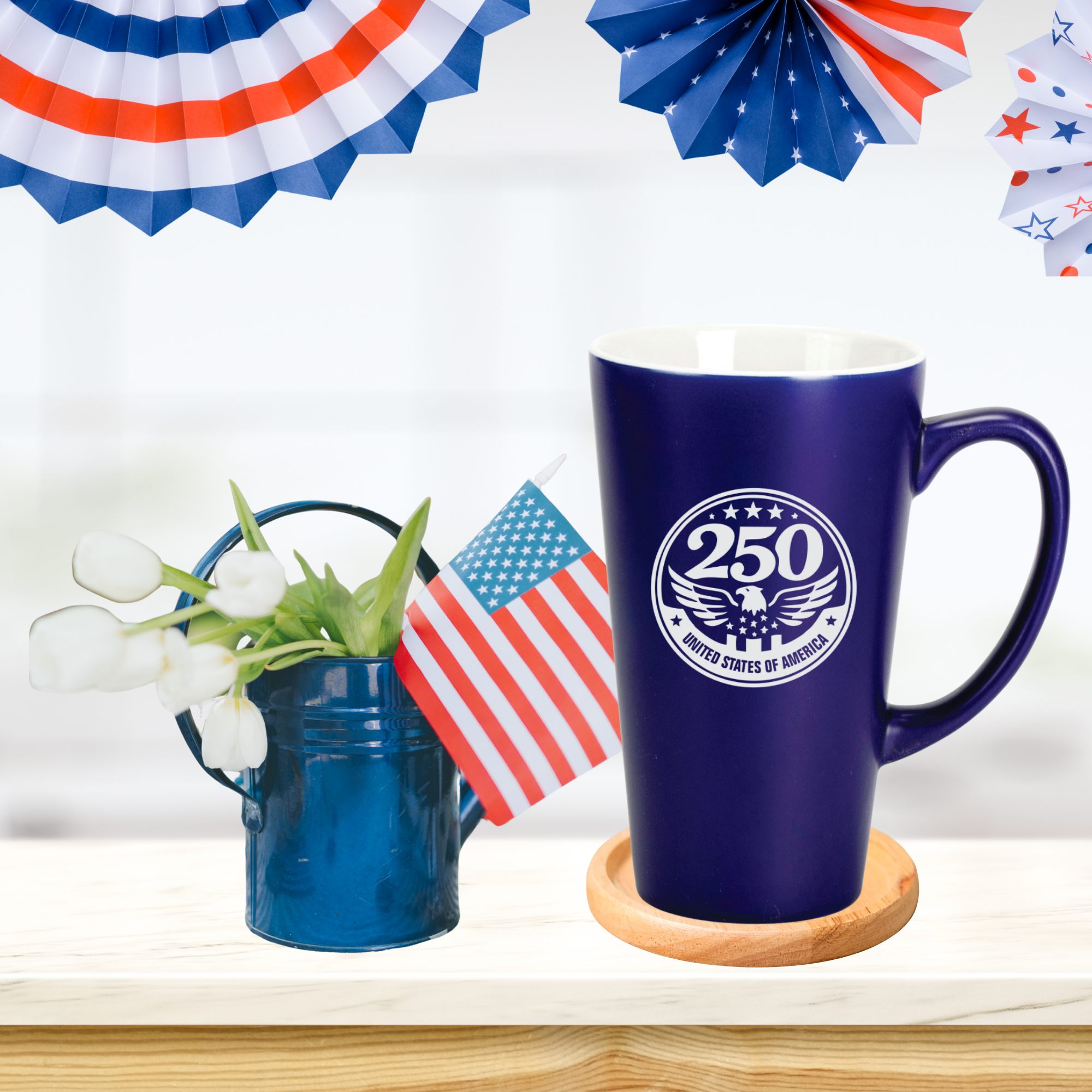 Blue with White Inside Ceramic Mug