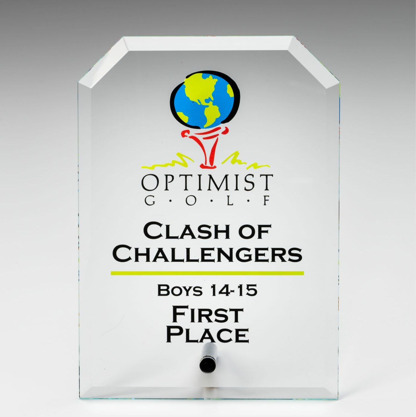 Glass Canterbury Award w/gold pin - Prize Possessions  