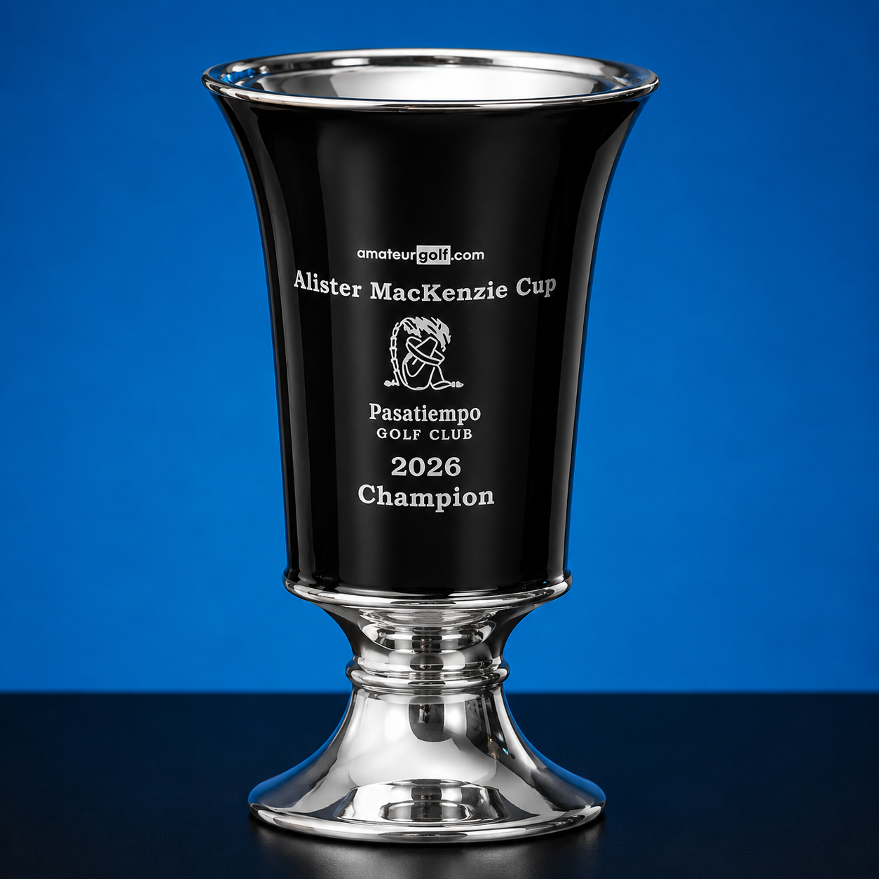 Ebony Ceramic Trumpet Trophy