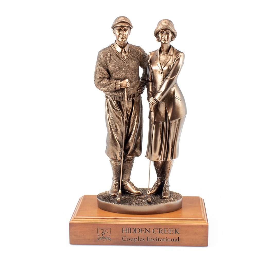 Vintage Couples Golf Statue - Prize Possessions  