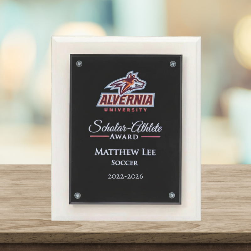 White Black with Black Acrylic Plate
