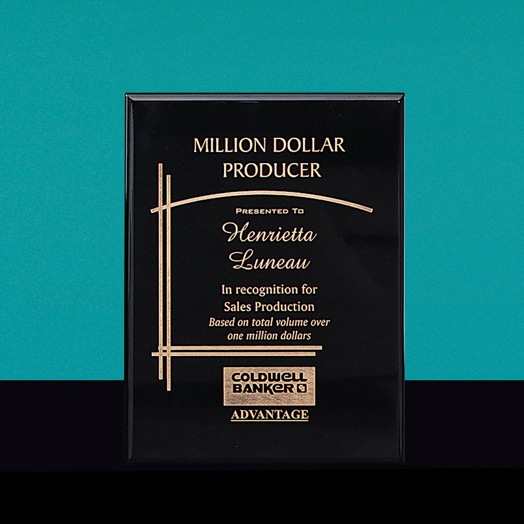 Piano Finish Black Plaque - Prize Possessions  