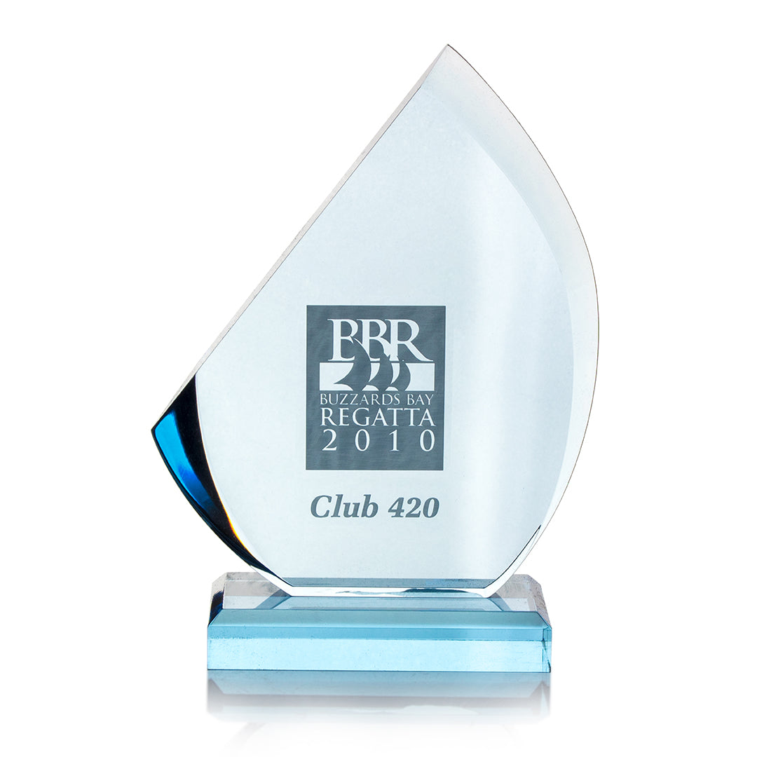 Acrylic Blue Sail Award - Prize Possessions  