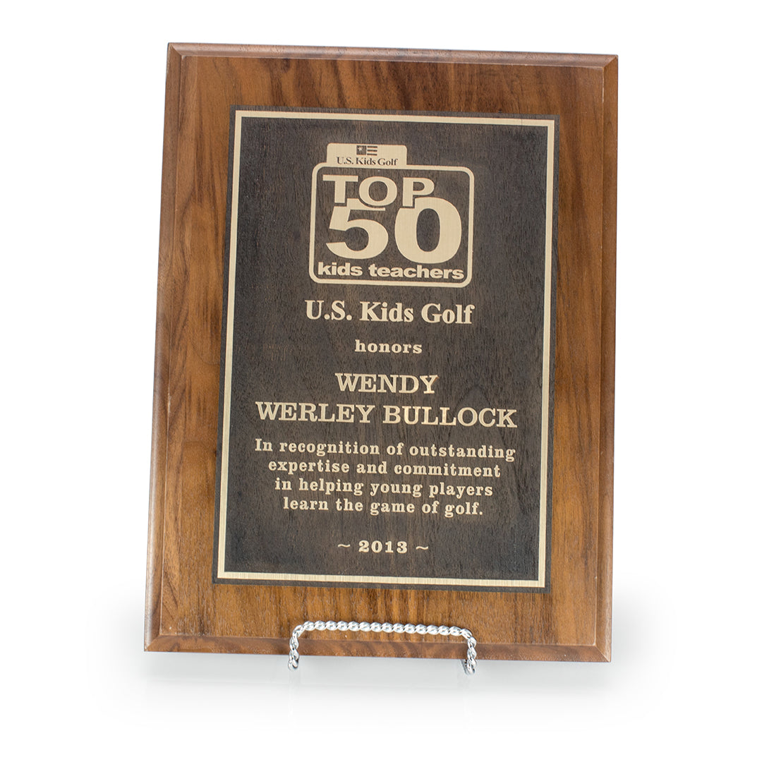 Wood Lasered Plaque - Prize Possessions  