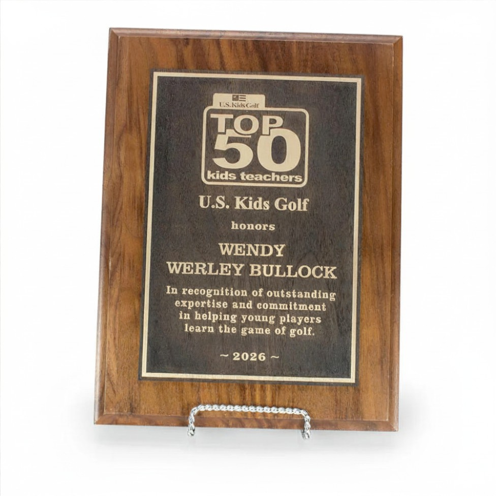 Walnut Lasered Plaque with Gold Foil