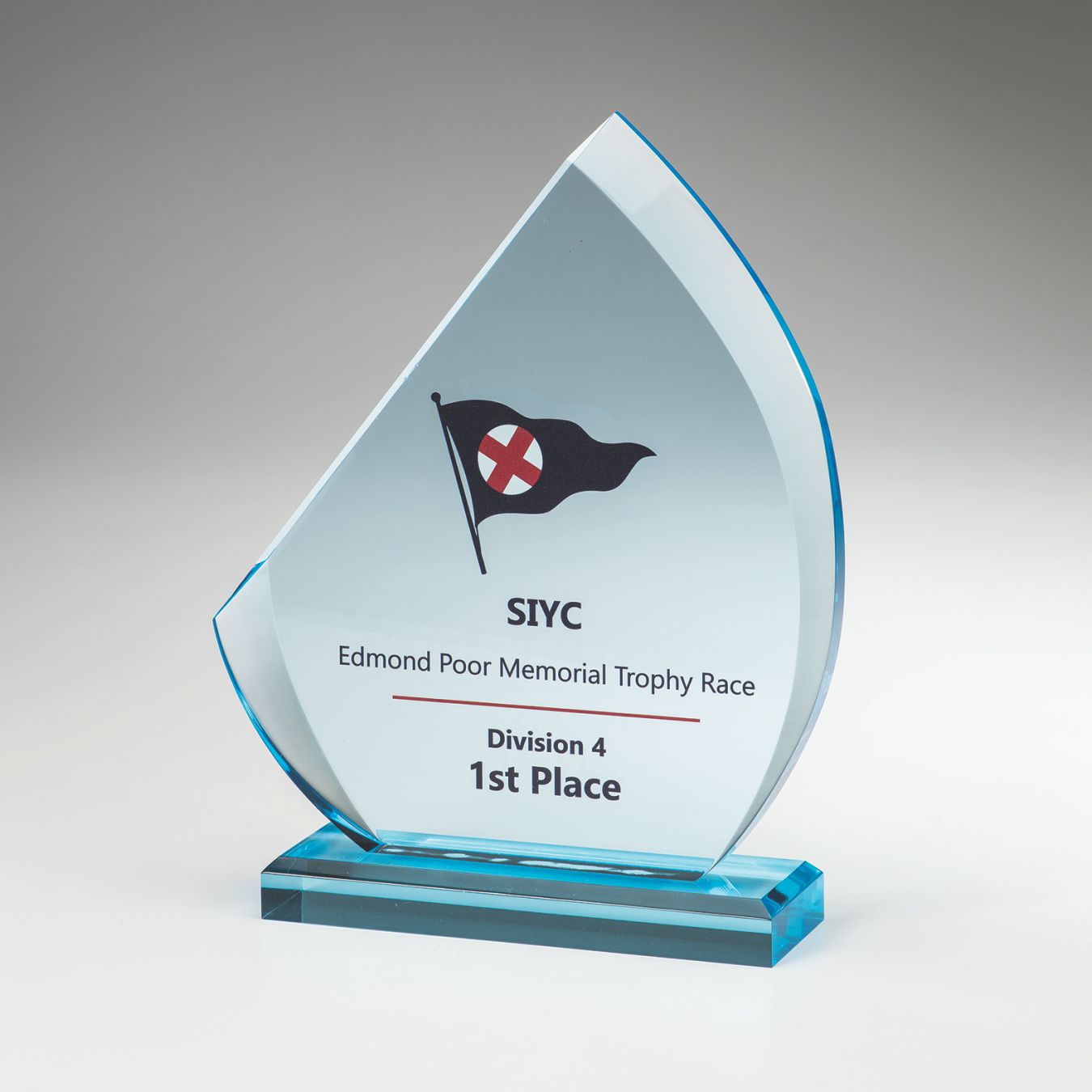 Acrylic Blue Sail Award - Prize Possessions  