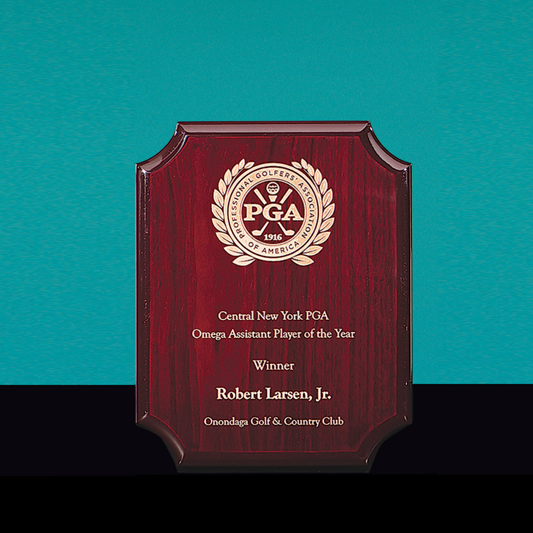 Notched Rosewood Plaque - Prize Possessions  