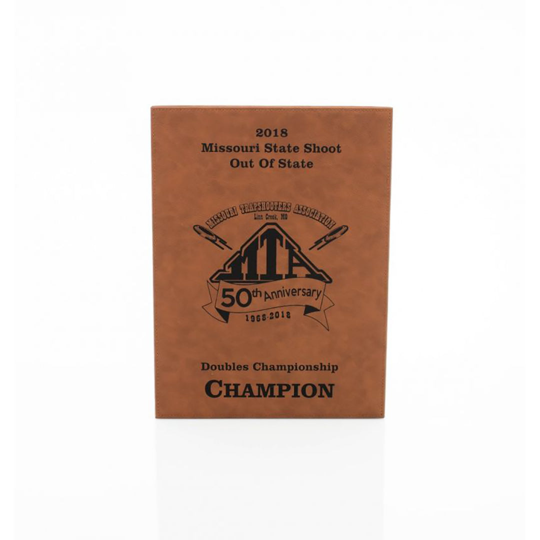 Caramel Leatherette Plaque - Prize Possessions  