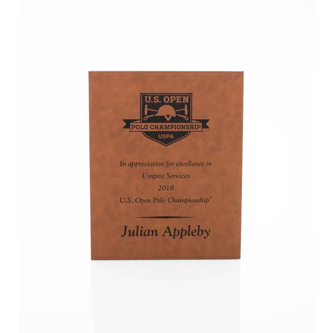 Caramel Leatherette Plaque - Prize Possessions  