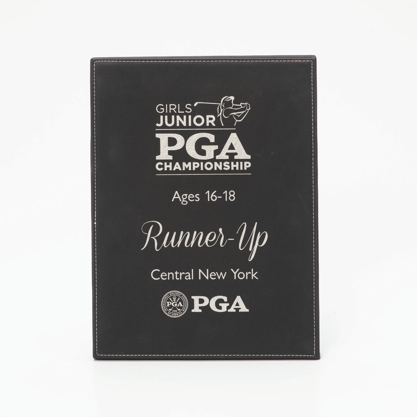 Black/Silver Leatherette Plaque - Prize Possessions  