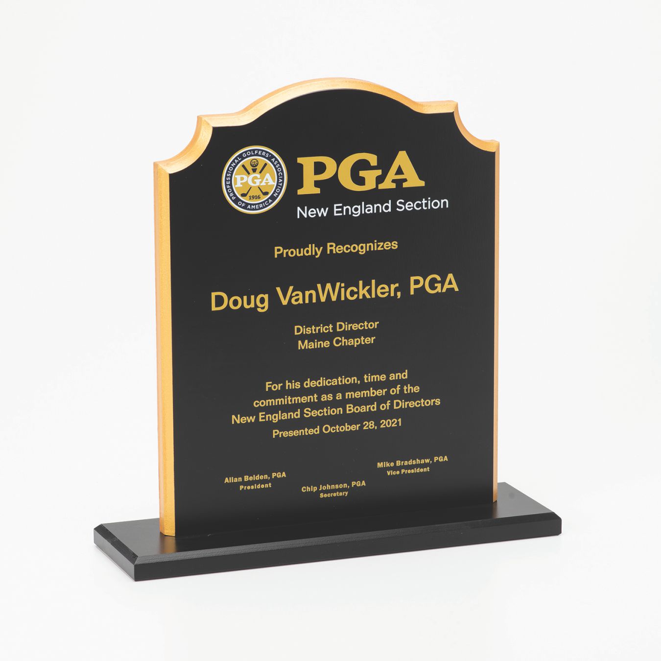 Black Notched Plaque - Prize Possessions  